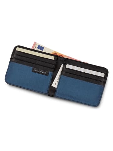 Moleskine Geldbörse in Schwarz/ Blau - (L)12 x (B)14 cm