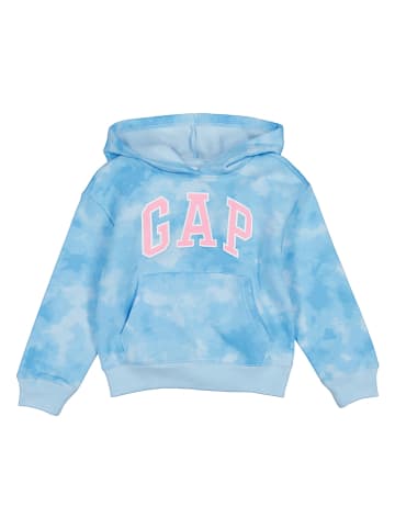 GAP Hoodie in Hellblau/ Weiß