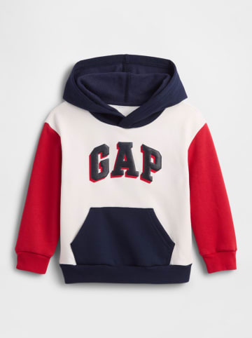GAP Hoodie in Weiß/ Dunkelblau/ Rot