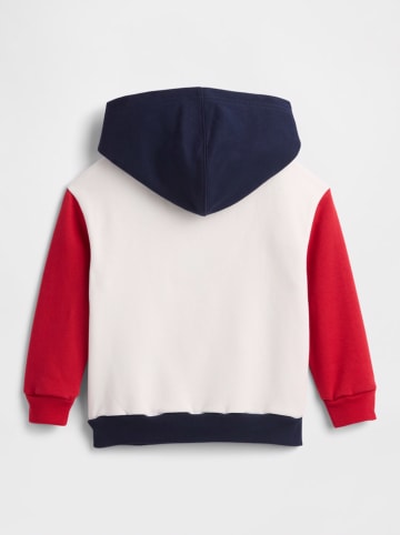 GAP Hoodie in Weiß/ Dunkelblau/ Rot