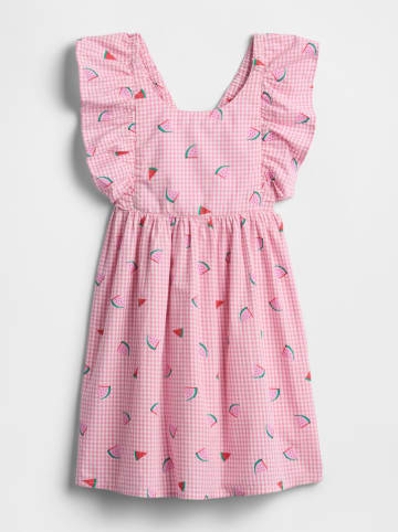 GAP Kleid in Rosa/ Weiß