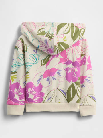 GAP Sweatjacke in Beige/ Grün/ Lila