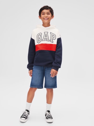 GAP Hoodie in Dunkelblau/ Weiß/ Rot