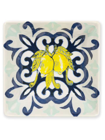 Trendy Kitchen by EXCÉLSA Miski (6 szt.) "Amalfi" w kolorze kremowo-granatowo-żółtym - 13 x 5 x 13 cm