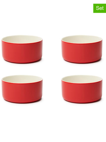 Trendy Kitchen by EXCÉLSA Miski (4 szt.) "Nordic Trendy" w kolorze czerwonym - 450 ml