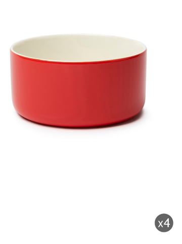 Trendy Kitchen by EXCÉLSA Miski (4 szt.) "Nordic Trendy" w kolorze czerwonym - 450 ml