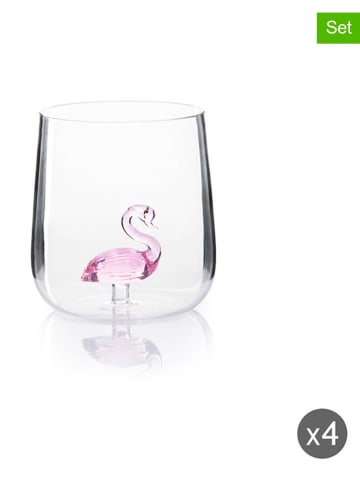 Trendy Kitchen by EXCÉLSA 4er-Set: Gläser "Inside" in Rosa - 450 ml