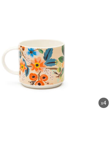 Trendy Kitchen by EXCÉLSA Kubki (4 szt.) "Fiori Frida" ze wzorem - 290 ml