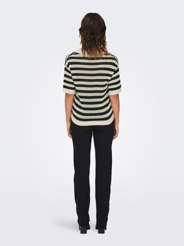 JDY Pullover in Beige/ Schwarz