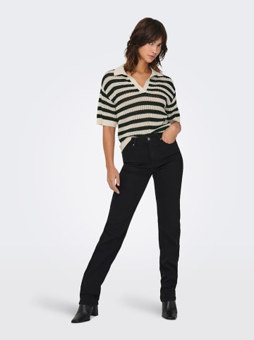 JDY Pullover in Beige/ Schwarz