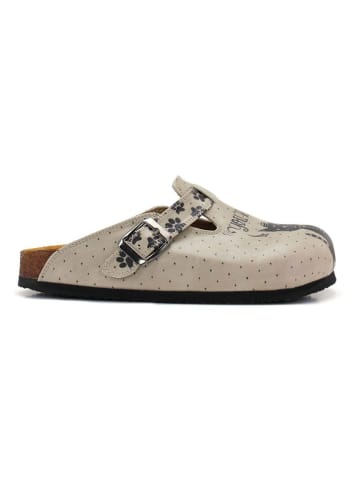 Calceo Clogs in Beige/ Schwarz
