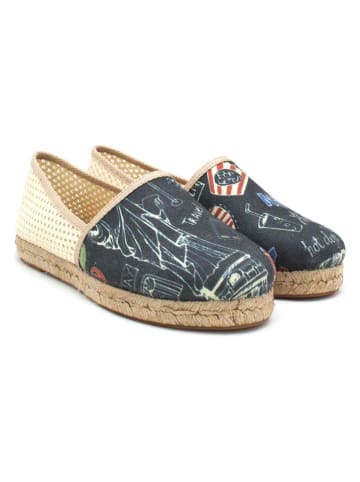 Calceo Espadryle w kolorze granatowym ze wzorem