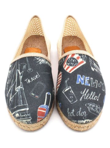 Calceo Espadryle w kolorze granatowym ze wzorem