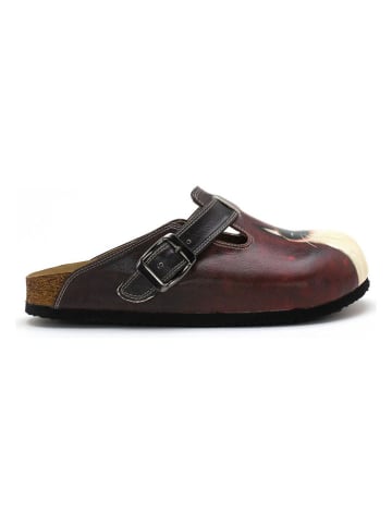Calceo Clogs in Braun/ Beige