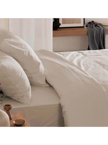 ethere Perkal dekbedovertrek "Liso" beige