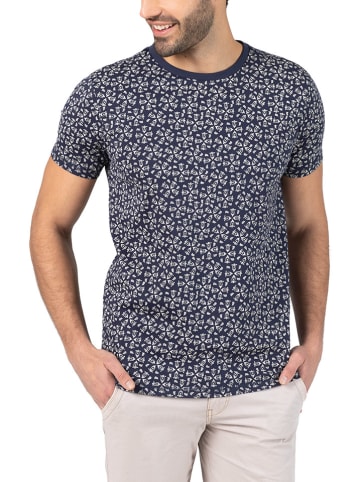 Timezone Shirt in Weiß/ Dunkelblau