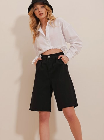 Trend Alacati Jeans-Shorts in Schwarz