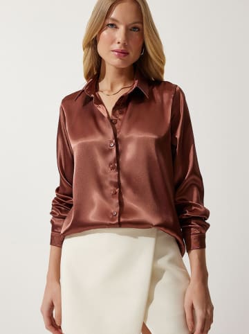 Happiness Istanbul Bluse in Braun
