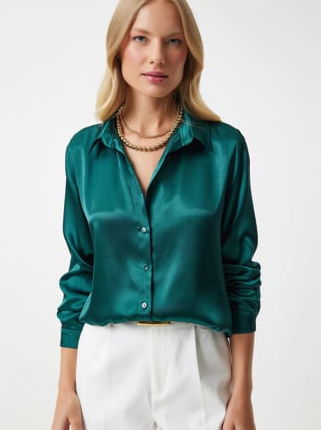 Happiness Istanbul Blouse donkergroen