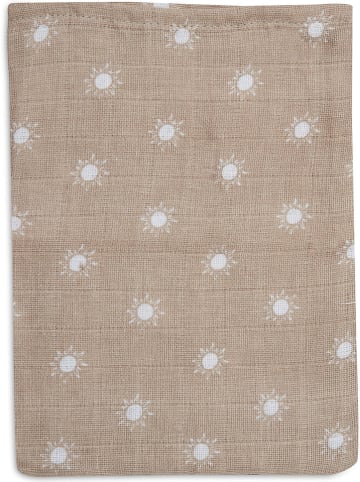 Jollein 2er-Set: Waschlappen in Beige/ Weiß