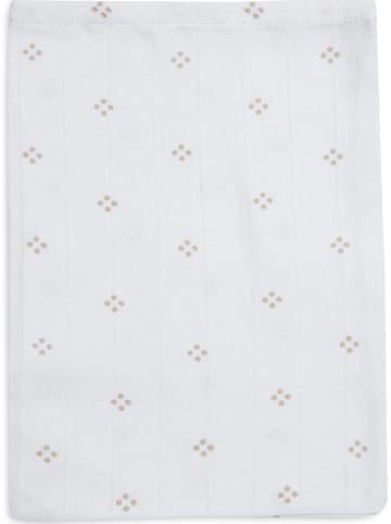 Jollein 2er-Set: Waschlappen in Beige/ Weiß
