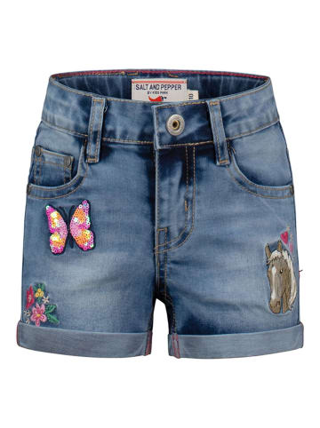 Salt and Pepper Jeans-Shorts in Blau