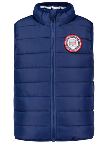 Salt and Pepper Omkeerbare doorgestikte bodywarmer donkerblauw/wit