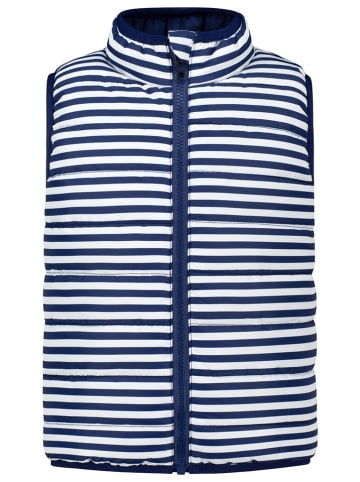 Salt and Pepper Omkeerbare doorgestikte bodywarmer donkerblauw/wit