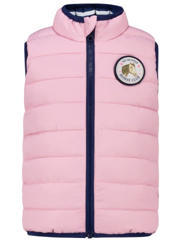 Salt and Pepper Doorgestikte bodywarmer lichtroze