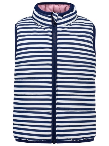 Salt and Pepper Omkeerbare doorgestikte bodywarmer donkerblauw/wit