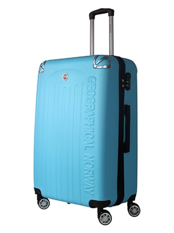 Geographical Norway 3tlg. Hardcase-Trolleyset "Softless" in Hellblau