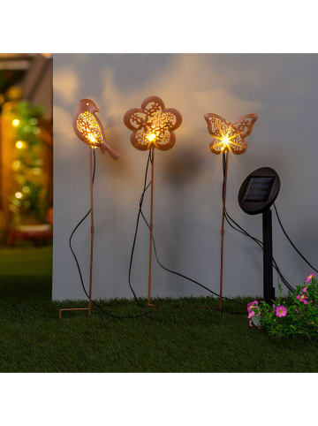 Garden Hero Lampy LED (3 szt.) w kolorze czerwonym na trzonku
