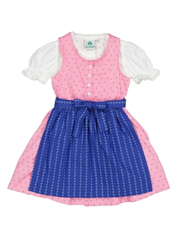 Isartrachten Dirndl in Rosa/ Blau