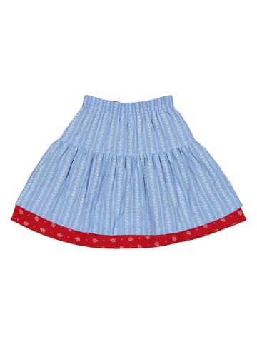 Isartrachten Omkeerbare traditionele rok lichtblauw/rood
