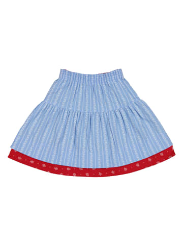 Isartrachten Omkeerbare traditionele rok lichtblauw/rood