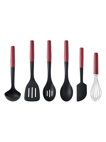 KitchenAid 6tlg. Küchenhelfer-Set in Schwarz/ Rot