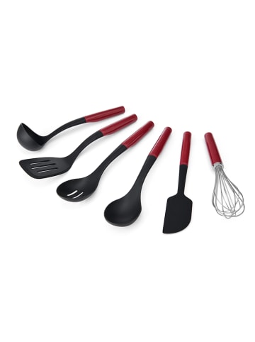 KitchenAid 6tlg. Küchenhelfer-Set in Schwarz/ Rot