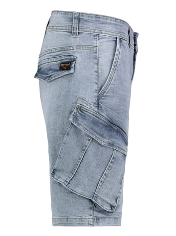 Sublevel Jeans-Cargobermudas in Hellblau