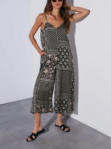 Milan Kiss Jumpsuit in Schwarz/ Creme