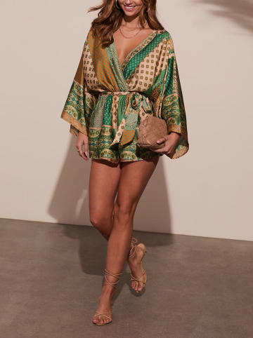 Milan Kiss Jumpsuit in Grün/ Beige