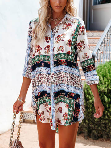 Milan Kiss Kleid in Weiß/ Bunt