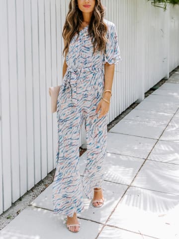 Milan Kiss Jumpsuit in Weiß/ Bunt