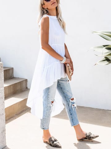 Milan Kiss Longbluse in Weiß