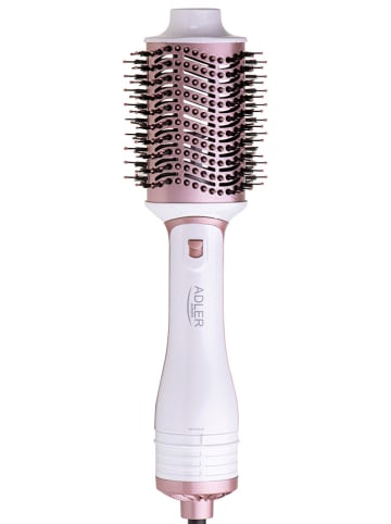 Adler Krullenborstel "AD 2027" wit/lichtroze