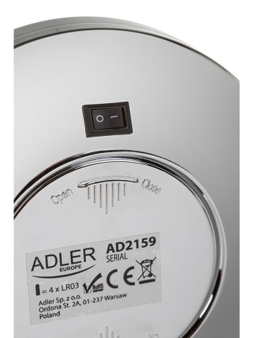 Adler LED-Badezimmerspiegel "AD 2159" in Silber/ Silber - Ø 15 cm