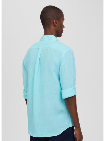 Façonnable Linnen blouse turquoise