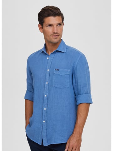 Façonnable Linnen blouse blauw