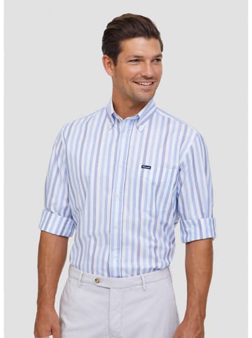 Façonnable Blouse lichtblauw/wit