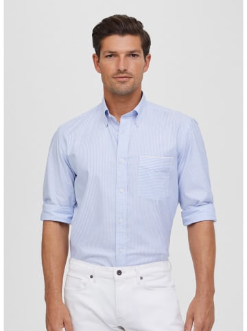 Façonnable Blouse lichtblauw/wit