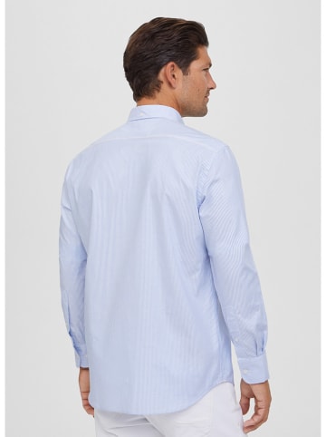 Façonnable Blouse lichtblauw/wit